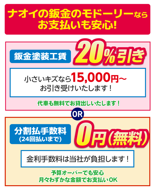 下妻市・筑西市のキズヘコミ修理は鈑金のモドーリー 下妻店におまかせください。